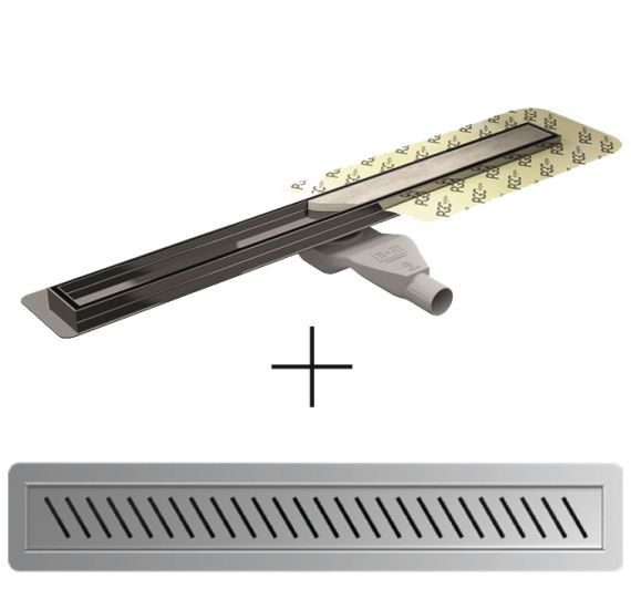 Odpływ Liniowy Norm Drain Slant 100 cm Z Syfonem H+M Snake Paski 522.0115.01.100 Emporia