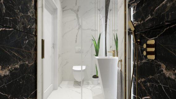 projekty łazienek kraków wizualizacja PietrasantaMarquina Salon HOFF