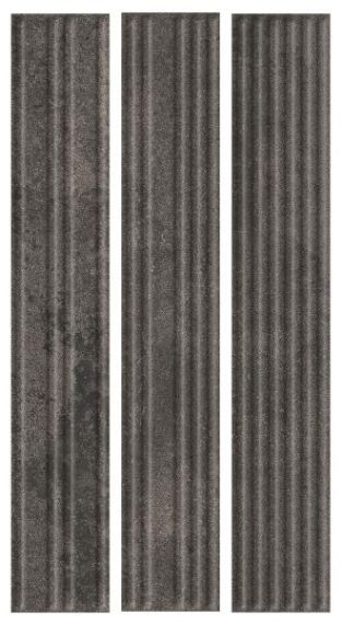 Płytka Elewacyjna Carrizo Stripes Mix Basalt Mat Struktura 40x6,6 Paradyż