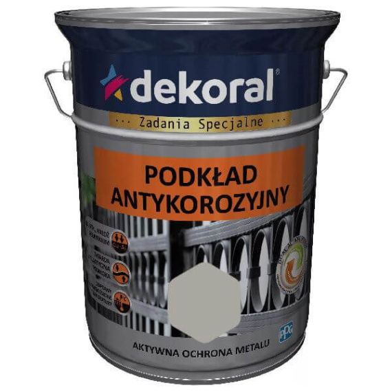 Podkład Antykorozyjny Szary RAL 7045 5L Dekoral Podkład Antykorozyjny Szary RAL 7045 5L Dekoral