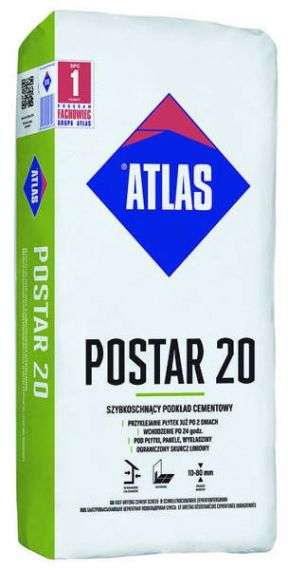 Podkład Cementowy Szybkoschnący Postar 20 25Kg 10-80mm Atlas