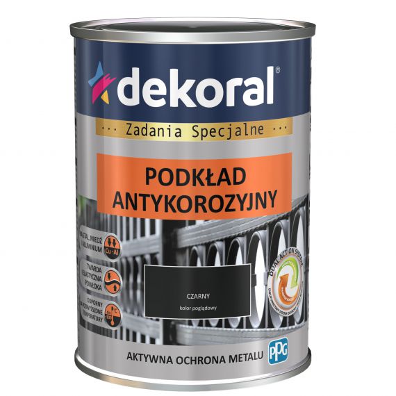 Podkład Antykorozyjny Czarny 0,9L Dekoral