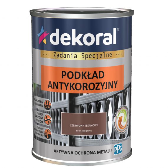 Podkład Antykorozyjny Czerwony Tlenkowy Mat 0,9L Dekoral