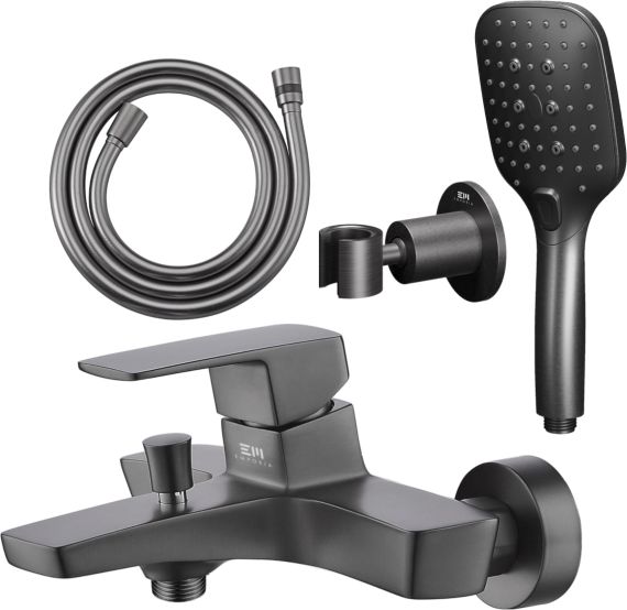 Zestaw Prysznicowy Teo Gun Metal Emporia