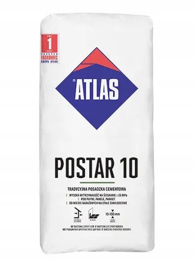 Posadzka Cementowa Postar 10 25Kg 10-100mm Atlas
