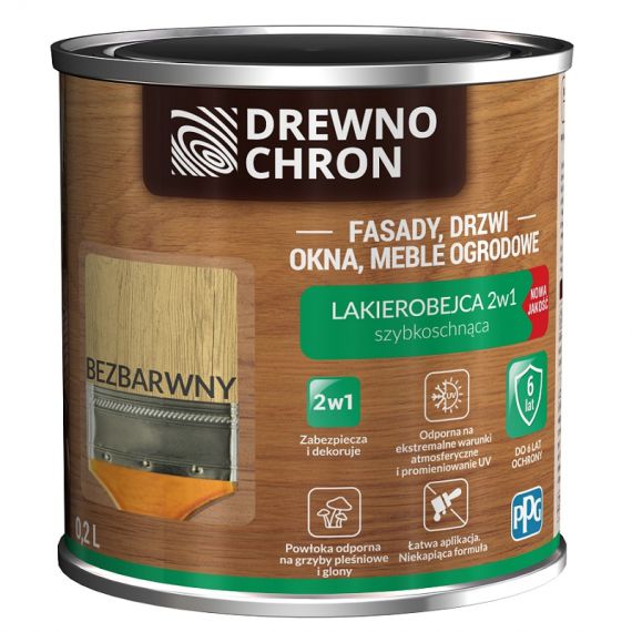 Lakierobejca 2w1 Bezbarwny 0.2L Drewnochron