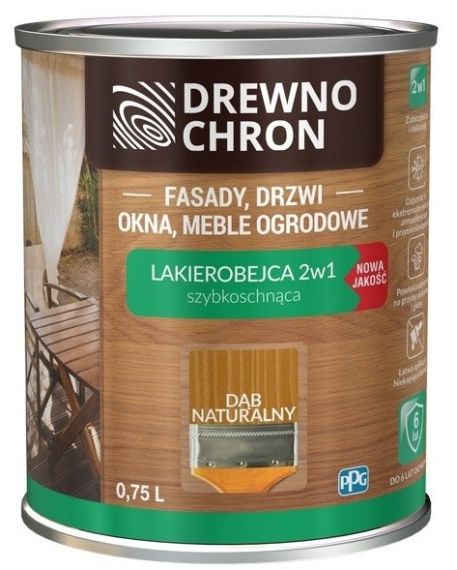 Lakierobejca 2w1 Dąb Naturalny 0,75 L Drewnochron Lakierobejca 2w1 Dąb Naturalny 0,75 L Drewnochron