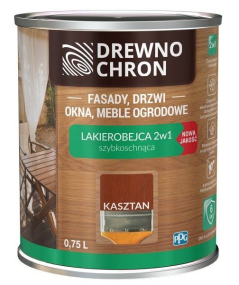 Lakierobejca 2w1 Kasztan 0.75L Drewnochron