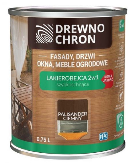 Lakierobejca 2w1 Palisander Ciemny 0.75L Drewnochron