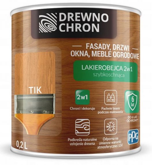 Lakierobejca 2w1 Tik 0.2L Drewnochron