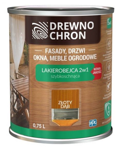 Lakierobejca 2w1 Dąb Złoty 0.75L Drewnochron