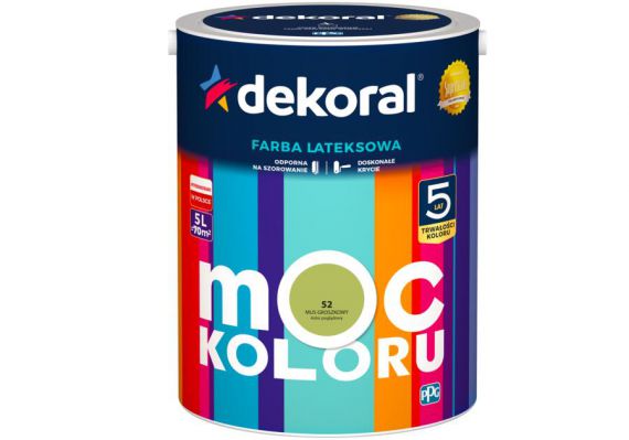 Farba Moc Koloru Mus Groszkowy 5L Dekoral