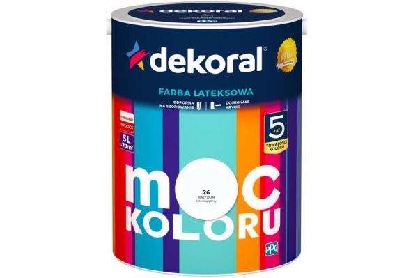 Farba Moc Koloru Biały Dom 5L Dekoral