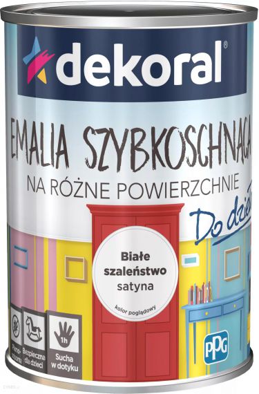 Emalia Szybkoschnąca Dekoral Akrylux Białe Szaleństwo 2,5L Dekoral