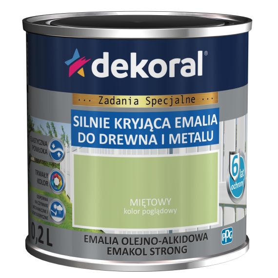 Emalia Olejno-Alkidowa Emakol Strong Miętowy 0,2L Dekoral