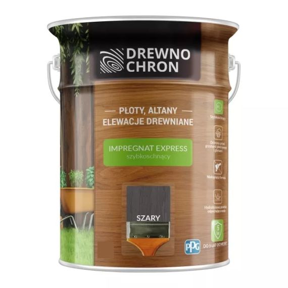 Impregnat Express Szary 4,5 l Drewnochron Impregnat Express Szary 4,5 l Drewnochron
