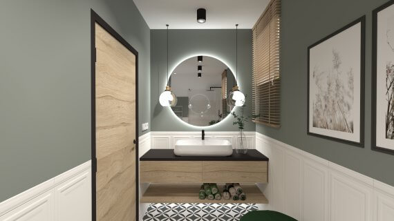 Projekt łazienki retro inspirowanej Prowansją - Salon HOFF