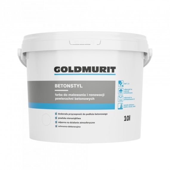 Farba Do Betonu Betonstyl Biały 10l Goldmurit Farba Do Betonu Betonstyl Biały 10l Goldmurit