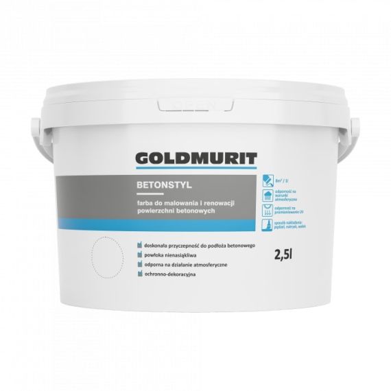 Farba Do Betonu Betonstyl Biały 2.5l Goldmurit Farba Do Betonu Betonstyl Biały 2.5l Goldmurit