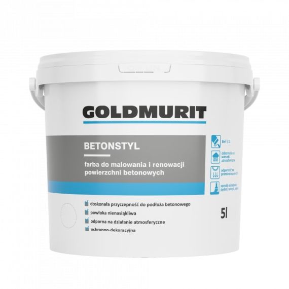 Farba Do Betonu Betonstyl Biały 5l Goldmurit Farba Do Betonu Betonstyl Biały 5l Goldmurit