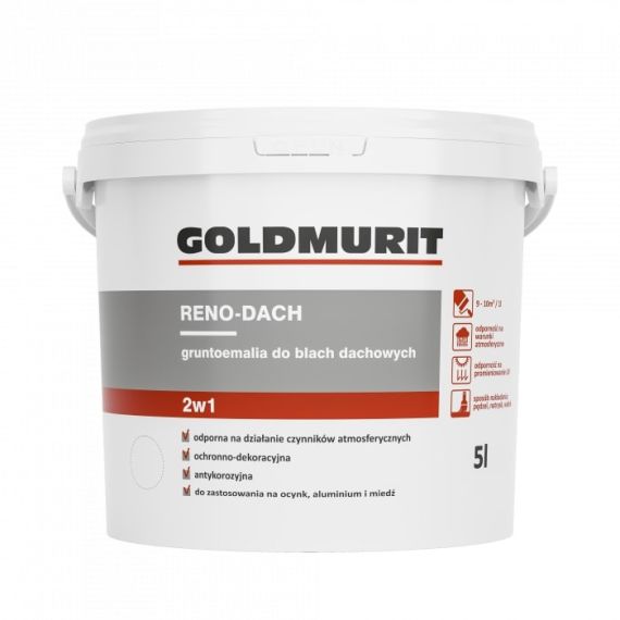 Farba Do Dachów Reno Dach Brązowy Ral 8004 5L Goldmurit