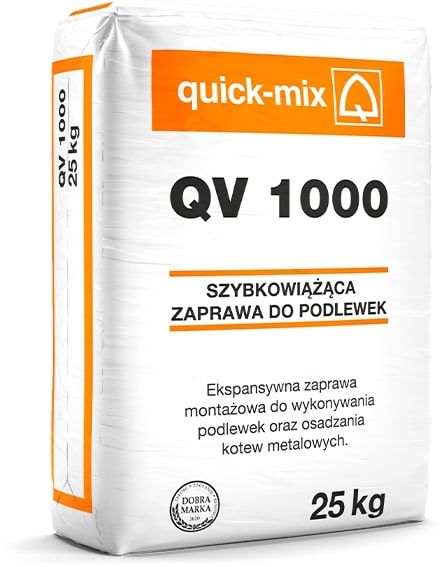 Zaprawa Szybkowiążąca Do Podlewek 25kg QV 1000 Quick Mix