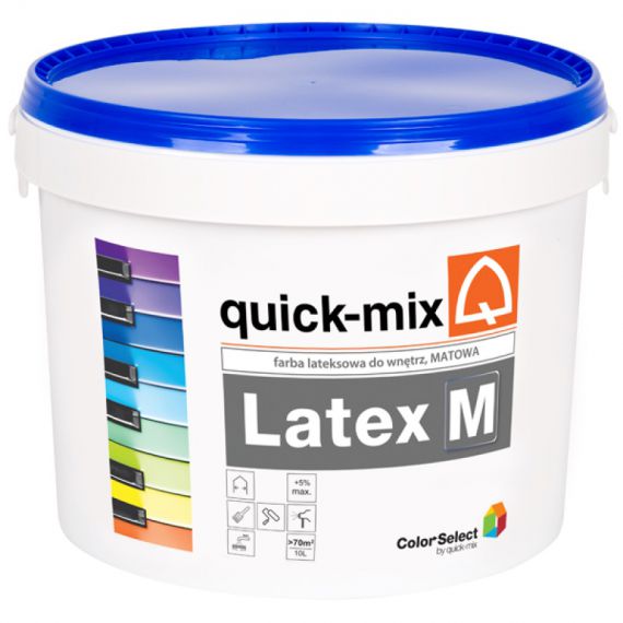 Farba Lateks M Mat 10L Biały Quick Mix