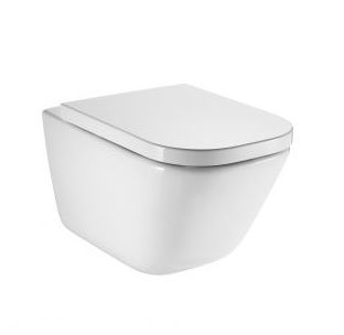 Miska WC Wisząca Gap Square Rimless + Deska Wolnoopadająca 54x34 Roca