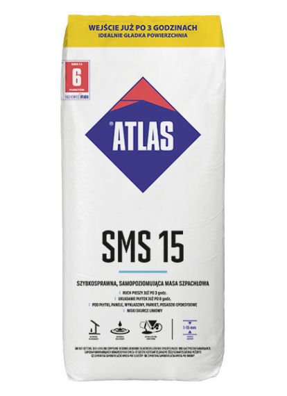 Samopoziomująca Masa Szpachlowa Sms 15 25Kg 1-15mm Atlas