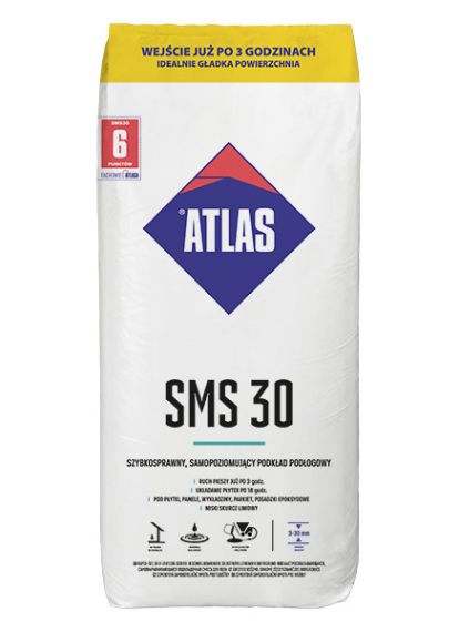 Samopoziomująca Masa Szpachlowa Sms 30 25Kg 3-30mm Atlas