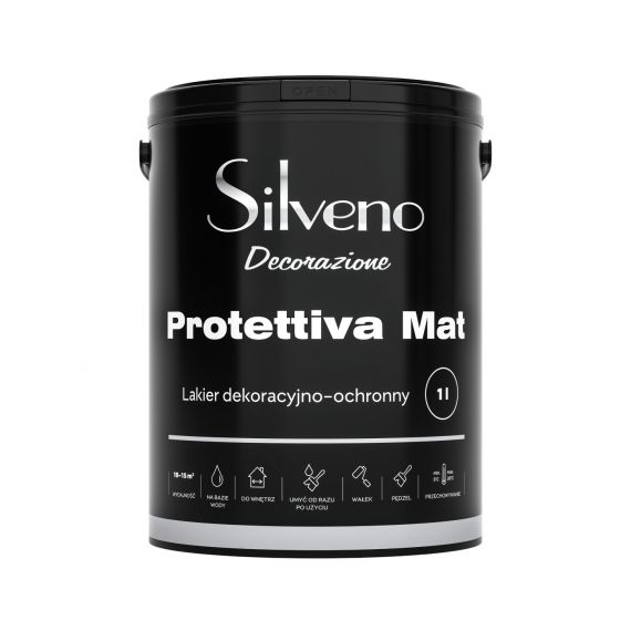 Lakier Dekoracyjno-Ochronny Decorazione Protettiva Mat 1L Silveno