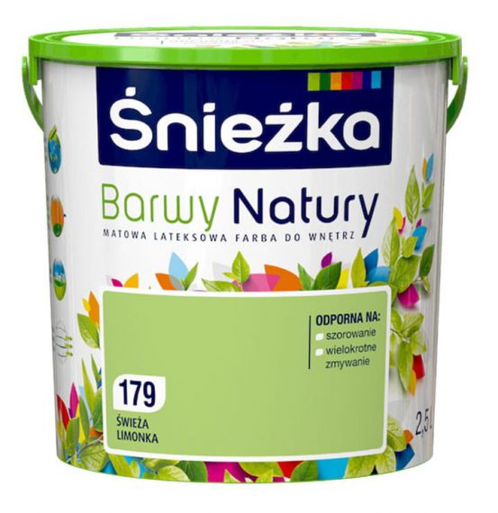 Farba Lateksowa Barwy Natury Świeża Limonka 2.5L 179 Śnieżka