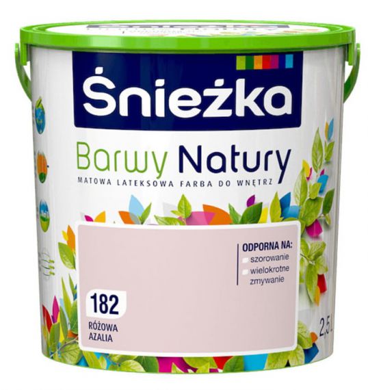 Farba Lateksowa Barwy Natury Różowa Azalia 2.5L 182 Śnieżka