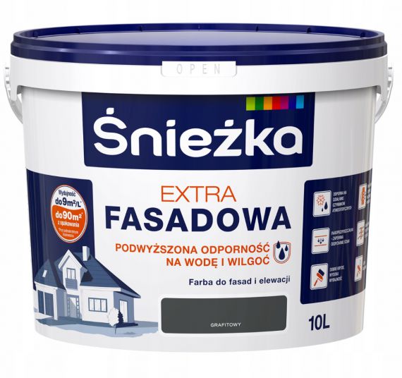 Farba Fasadowa Extra Grafitowa 1L Śnieżka