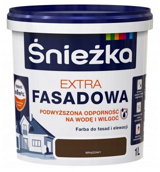 Farba Fasadowa Extra Brązowa 1L Śnieżka