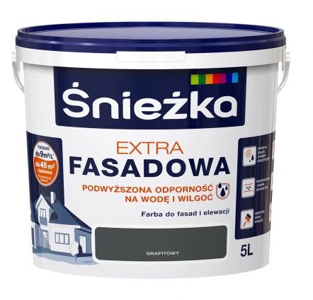 Farba Fasadowa Extra Grafitowa 5L Śnieżka