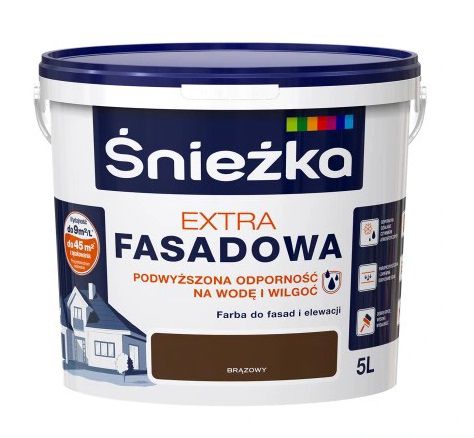 Farba Fasadowa Extra Brązowa 5L Śnieżka