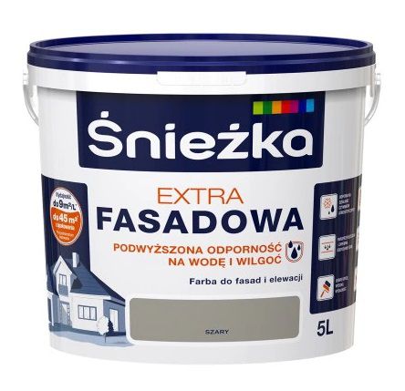 Farba Fasadowa Extra Szara 5L Śnieżka