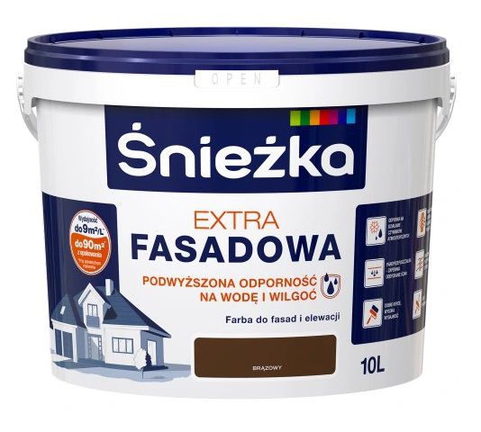 Farba Fasadowa Extra Brązowy 10L Śnieżka