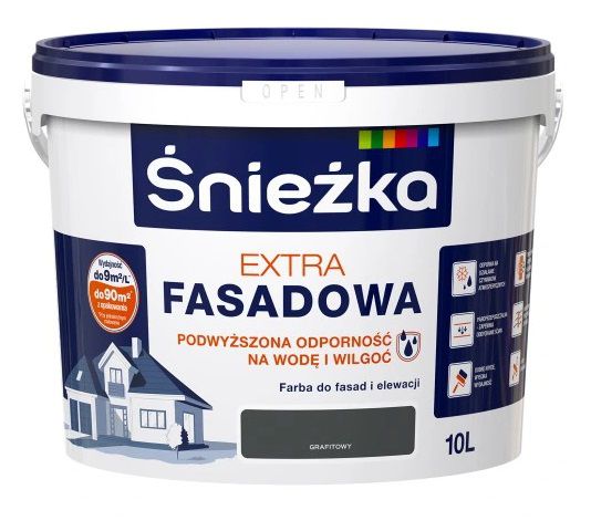 Farba Fasadowa Extra Grafitowy 10L Śnieżka