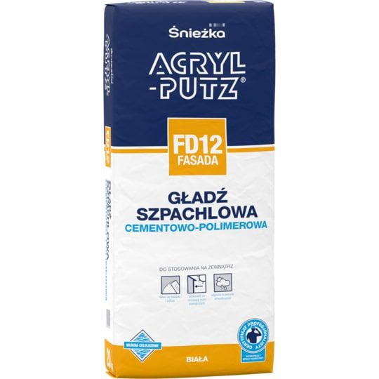 Gładź Szpachlowa Acryl Putz FD12 Fasada 20 kg Śnieżka