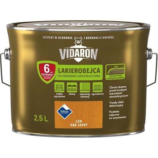 Lakierobejca Dąb Jasny L20 2,5L Vidaron Lakierobejca Dąb Jasny L20 2,5L Vidaron