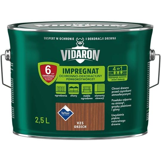 Impregnat Powłokotwórczy Vidaron 2.5L Orzech V25 Vidaron