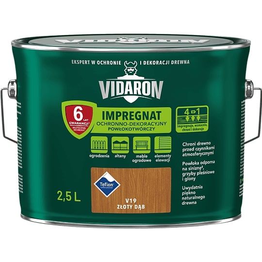 Impregnat Powłokotwórczy Vidaron 2.5L Dąb Złoty V19 Vidaron Impregnat Powłokotwórczy Vidaron 2.5L Dąb Złoty V19 Vidaron