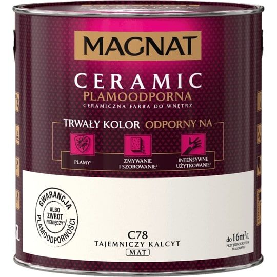 Farba Ceramiczna Magnat Ceramic C78 Tajemniczy Kalcyt 2,5L Magnat Farba Ceramiczna Magnat Ceramic C78 Tajemniczy Kalcyt 2,5L Magnat