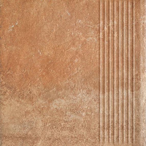 Stopnica Scandiano Rosso Mat Struktura 30x30 Paradyż