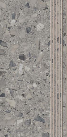 Stopnica Terazzo Grey Mat 29,8x59,8 Paradyż Stopnica Terazzo Grey Mat 29,8x59,8 Paradyż