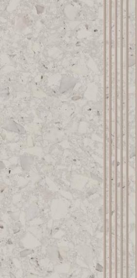 Stopnica Terazzo White Mat 29,8x59,8 Paradyż Stopnica Terazzo White Mat 29,8x59,8 Paradyż