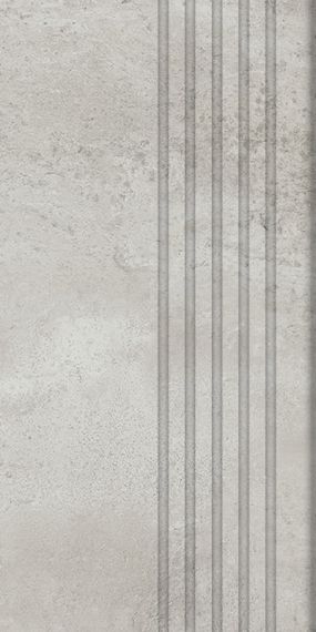 Stopnica Podłogowa Epoxy Grey Mat 59,8x29,6 gr.10mm Tubądzin