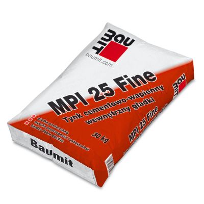 Tynk Cementowo Wapienny Gładki Mpi 25 Fine 30Kg Baumit